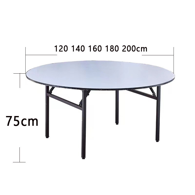 Hotel Wedding Dining Table Round Wooden Plywood Table Top Pvc Soil-Proof Tablecloth Custom Size