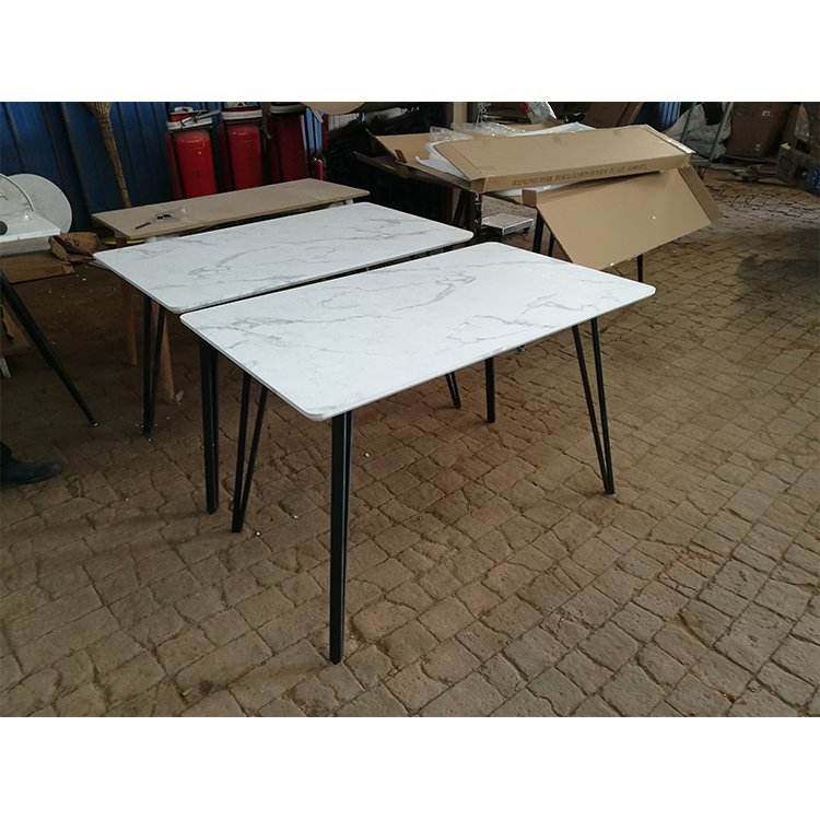 Customizable luxury marble dinning table set family dining living room furniture restaurant table set with 6 chairs modern