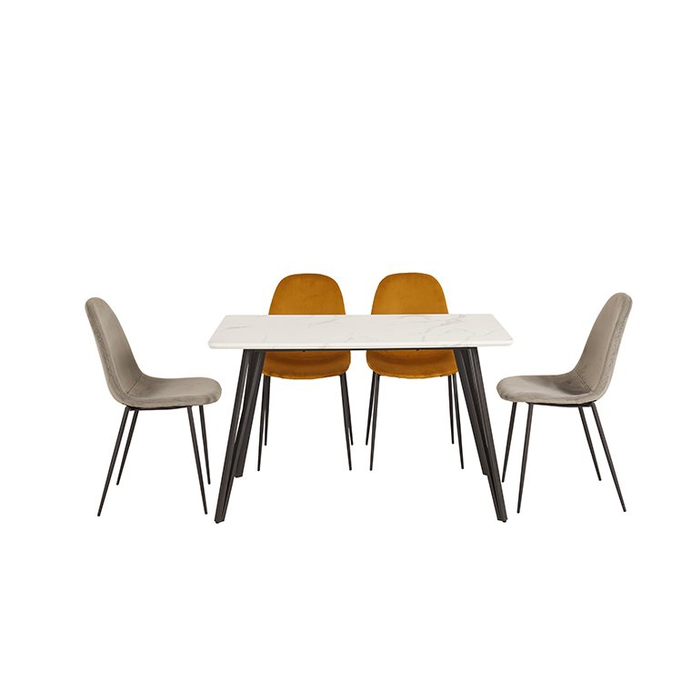Customizable luxury marble dinning table set family dining living room furniture restaurant table set with 6 chairs modern