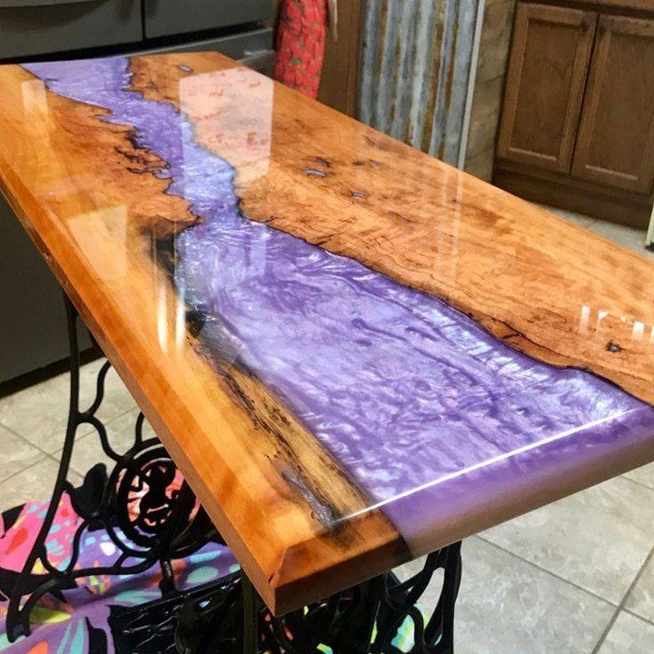 DIY Dining River Table Custom High Gloss Epoxy Table