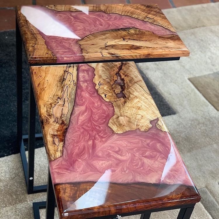 DIY Dining River Table Custom High Gloss Epoxy Table