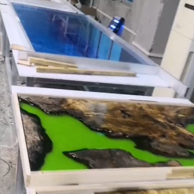 DIY Dining River Table Custom High Gloss Epoxy Table