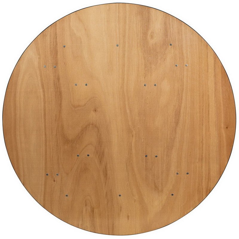 Simple Wooden Foldable Round Shape Outdoor Wedding Banquet Hotel Folding Dining Table