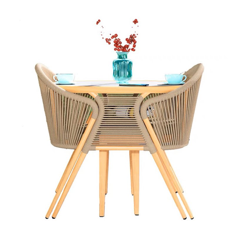 Wholesale Saving Space Balcony Patio Furniture Coffee Table And 2 Chair Sets For Cafe And Restaurants