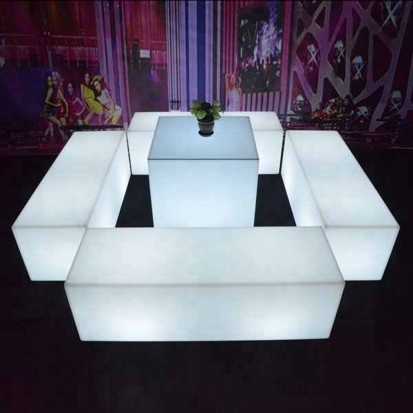 Light up bar tables with lights led dining table