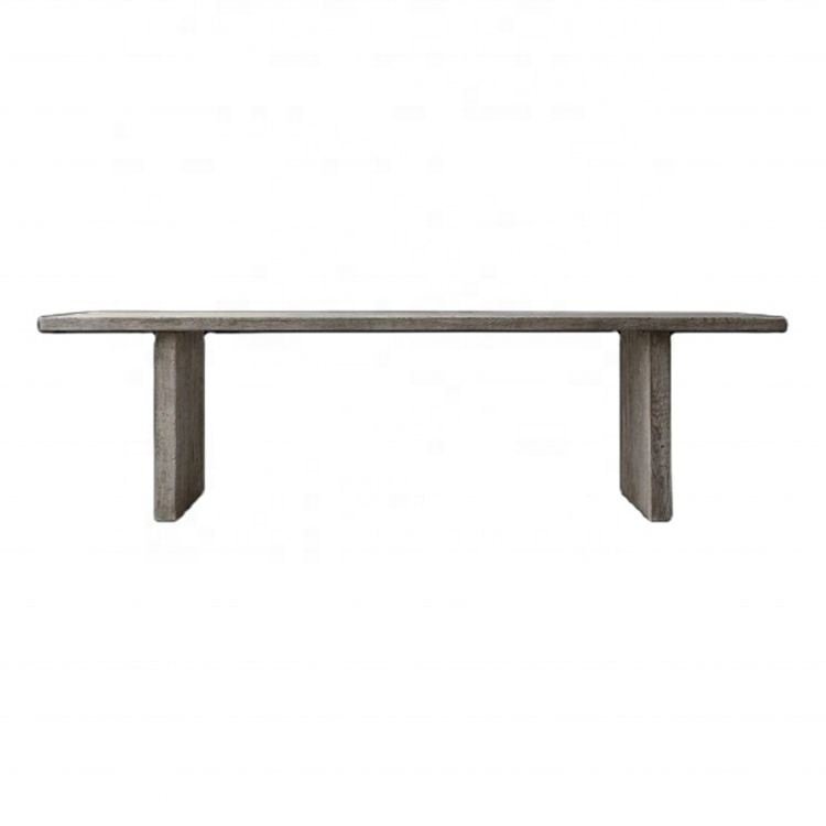 Modern Style Reclaimed Aero Black Oak Plank long Rectangular Wood Extensible Dining Table Set 10 Seater HLM37