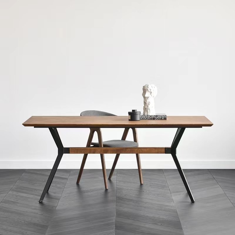 wholesale support Modern dining room furniture MDF wood top rectangular simple dining table