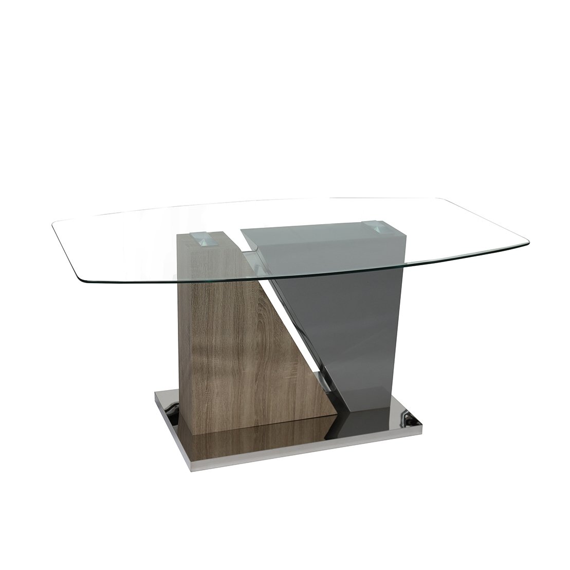 Home furniture dining room table designs hotel glass dining table and 4 chairs set