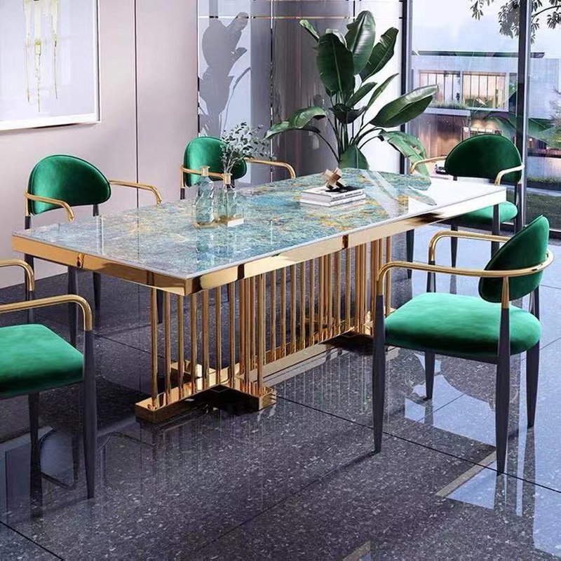 Traditional Luxury Marble 8 Seater Chairs and Tables for Dinning Table Set Home Furniture 1 Piece Dining Table Dining Room