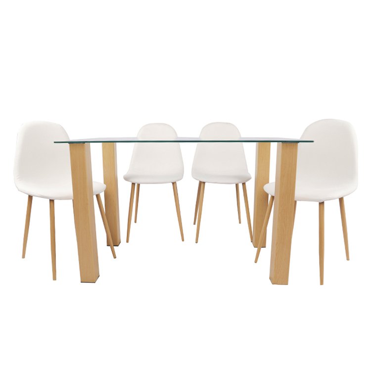 Real tavolo pranzo contemporary dinning table set leather seats