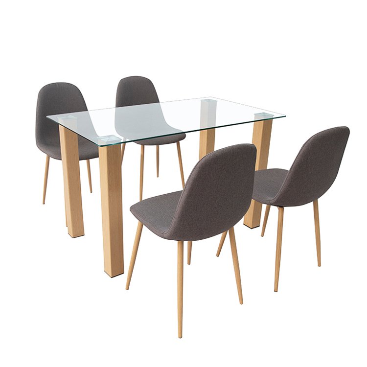 Real tavolo pranzo contemporary dinning table set leather seats