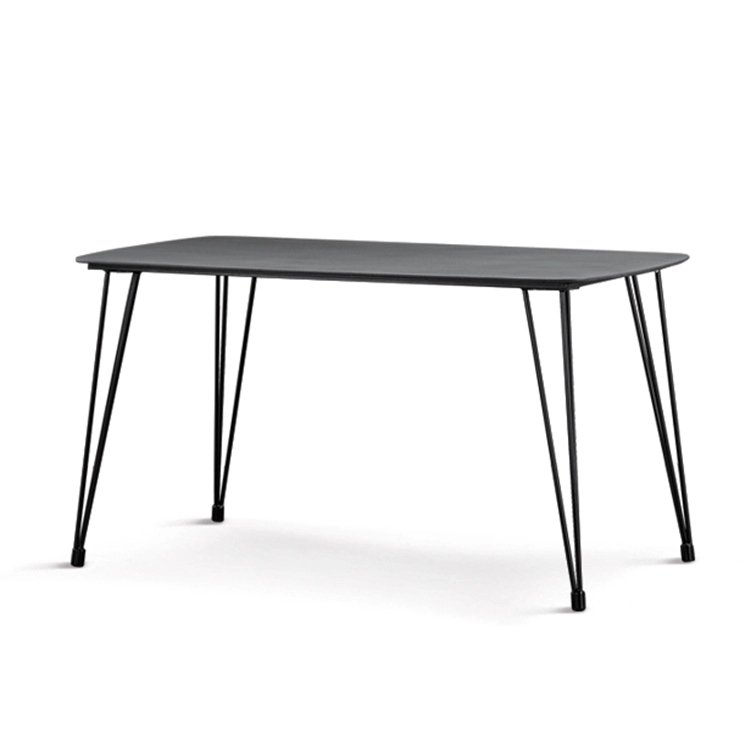 High Quality Furniture Glass Temper Dining Table Home Furniture Top Fire Stone Surface Marble Living Room Modern Kitchen Black
