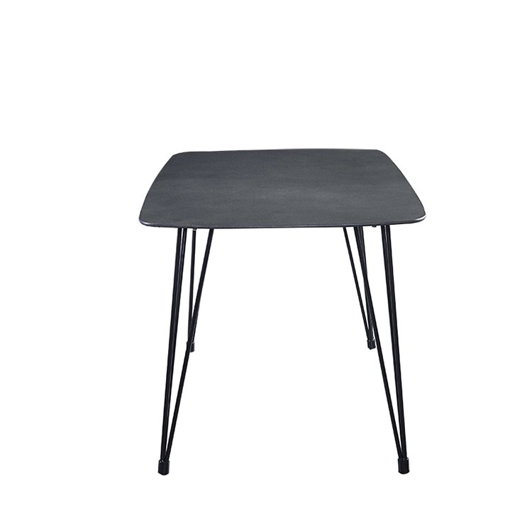 High Quality Furniture Glass Temper Dining Table Home Furniture Top Fire Stone Surface Marble Living Room Modern Kitchen Black