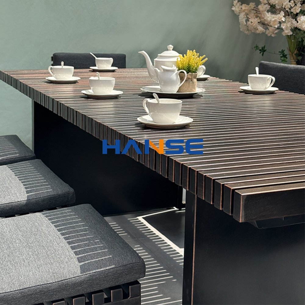 Foshan garden patio furniture dining room table patio chairs outdoor table and chairs set outdoor restaurant furniture