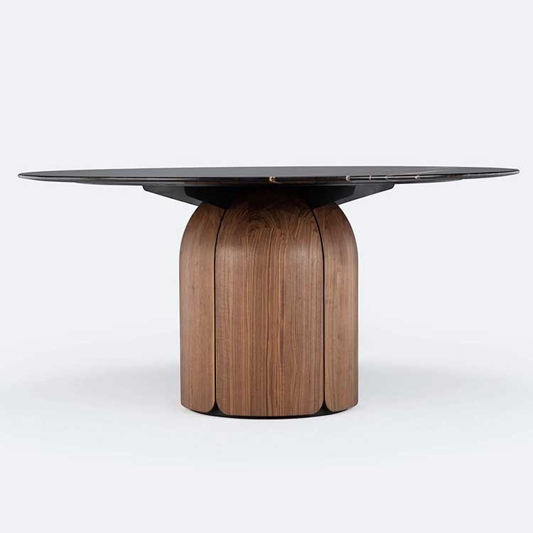 Modern Italian nordic simple style high-end high quality solid wood round dining table
