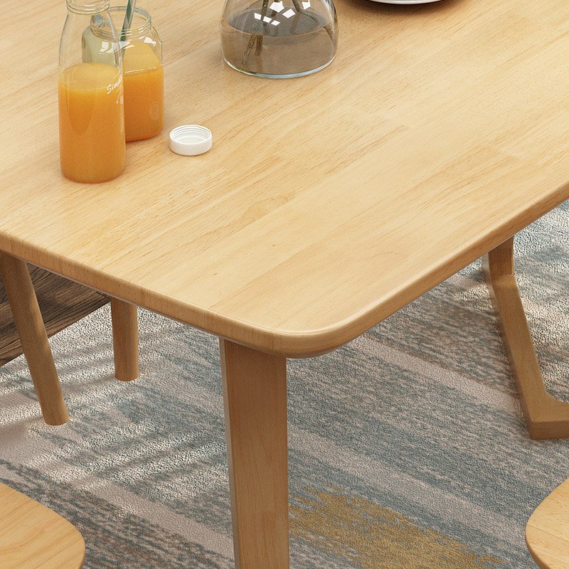 Nordic minimalist cafe leisure negotiation table modern commercial rectangular household solid wood dining table