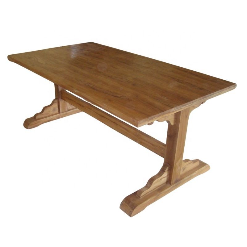 Teak Minimalist Dining Table Modern Outdoor Dining Table Solid Wood Dining Room American Style Home Furniture