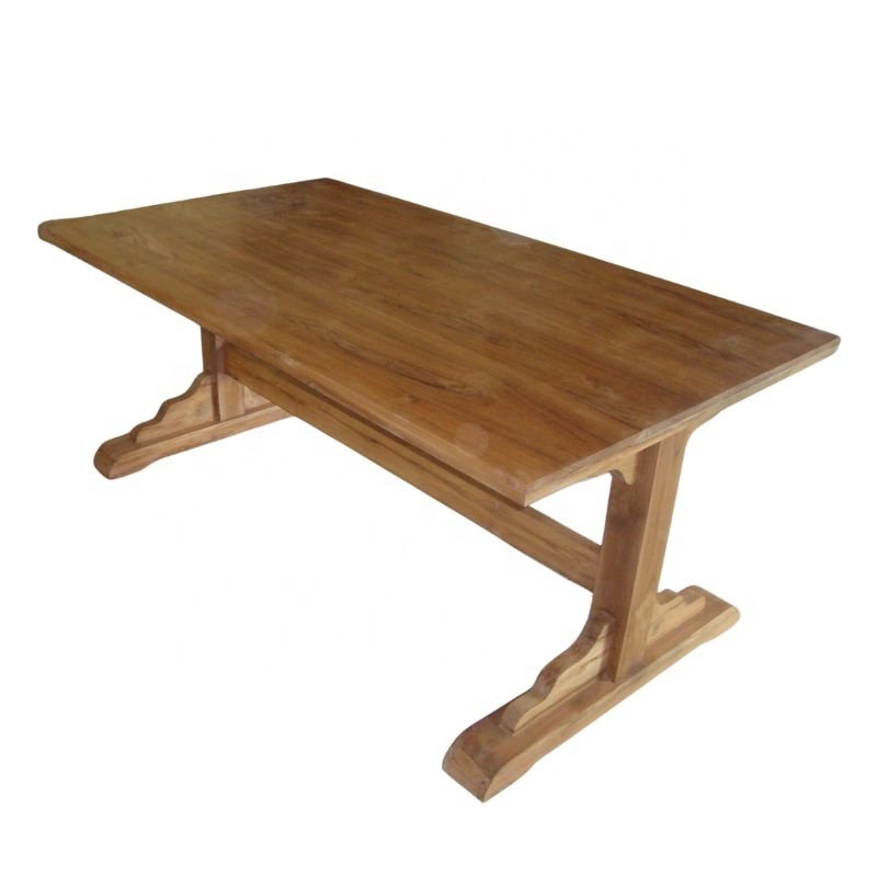 Teak Minimalist Dining Table Modern Outdoor Dining Table Solid Wood Dining Room American Style Home Furniture