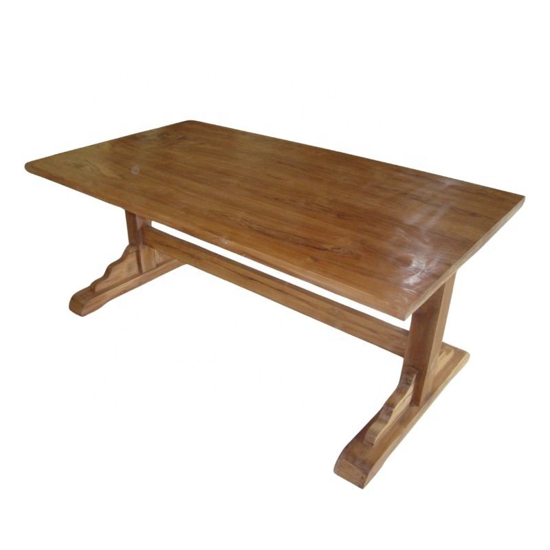 Teak Minimalist Dining Table Modern Outdoor Dining Table Solid Wood Dining Room American Style Home Furniture