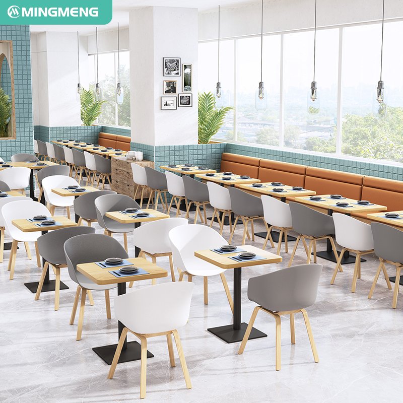 Factory Direct Contemporary Solid Wood Dining Table Set Minimalist Design Chairs Dining Kitchen Home Office Farmhouse Hotel Use