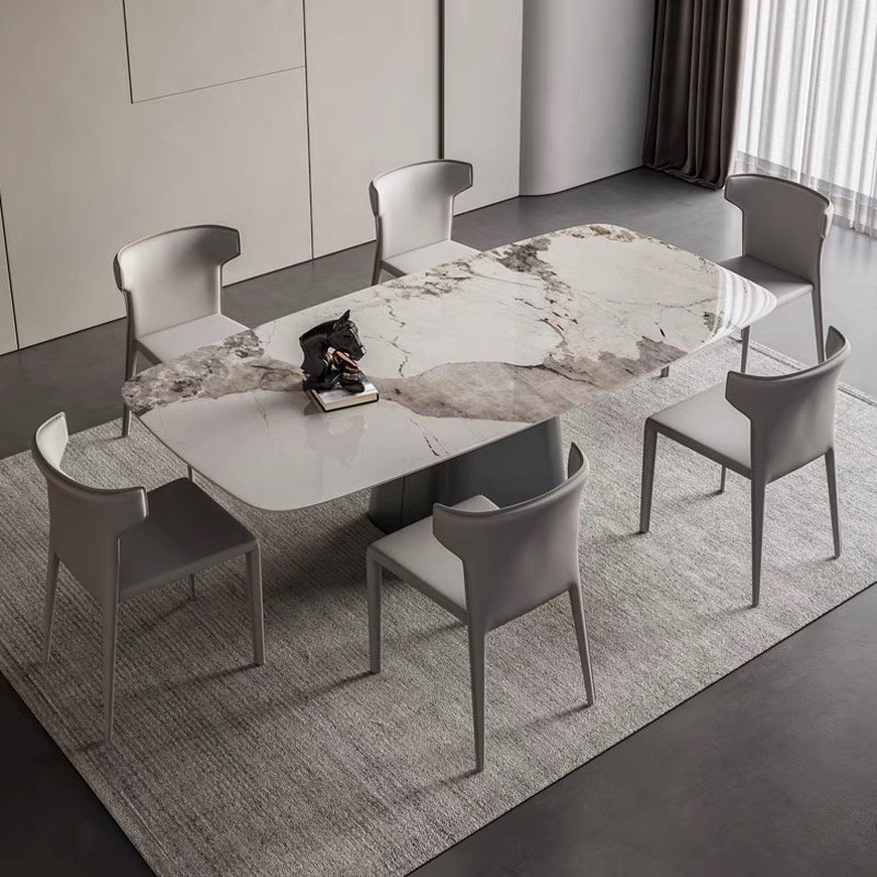 Modern luxury marble dining table with chair set dinning tables and chairs 4 6 8 seater for dining room full furniture home