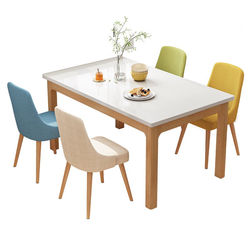 Square table modern simple simple small family dining table and chair combination rental room dining table home