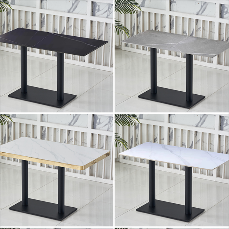 Modern restaurant furniture Nordic rectangular luxury dining table set with chairs for sale