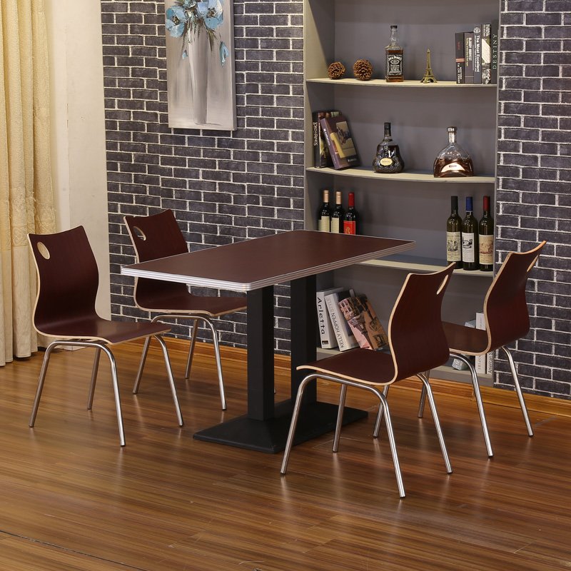 Fast food table and chair snack shop burger milk tea restaurant canteen noodle shop commercial dining table and chair