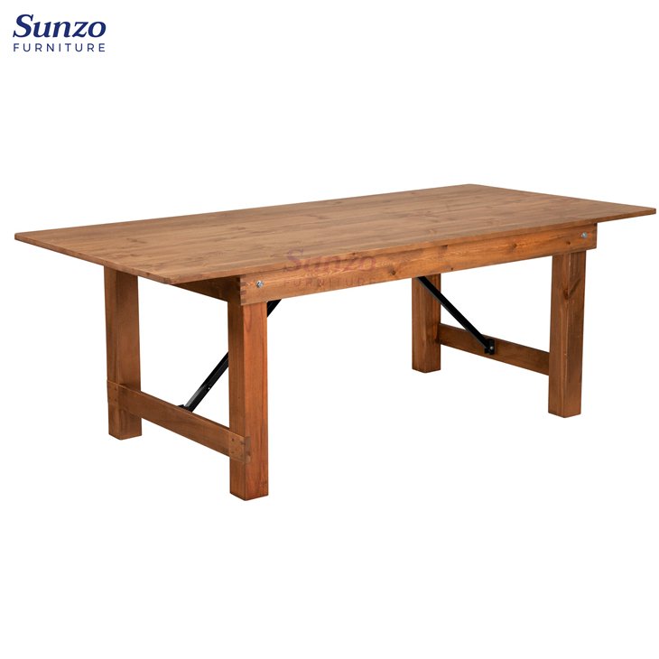 antique solid wood folding dining table farmhouse table outdoor for party event