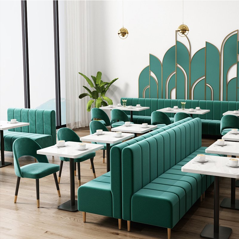 Modern Square Dining Table Set Wholesale Restaurant Furniture Cheap Wood and Iron Feet for Cafe Hotel Villa or Apartment