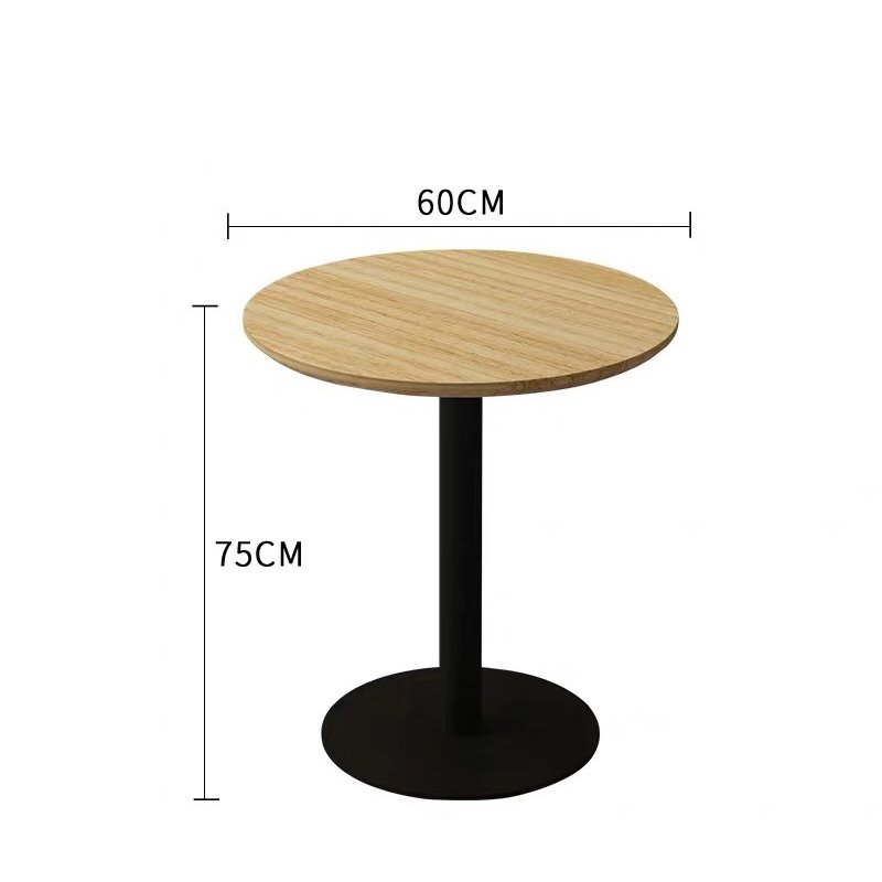Modern Square Dining Table Set Wholesale Restaurant Furniture Cheap Wood and Iron Feet for Cafe Hotel Villa or Apartment