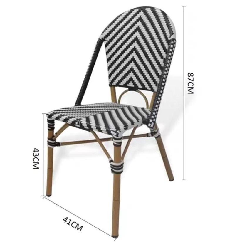 Wholesale outdoor tables and chairs cafe dining bar garden retro rattan dining table and chair set