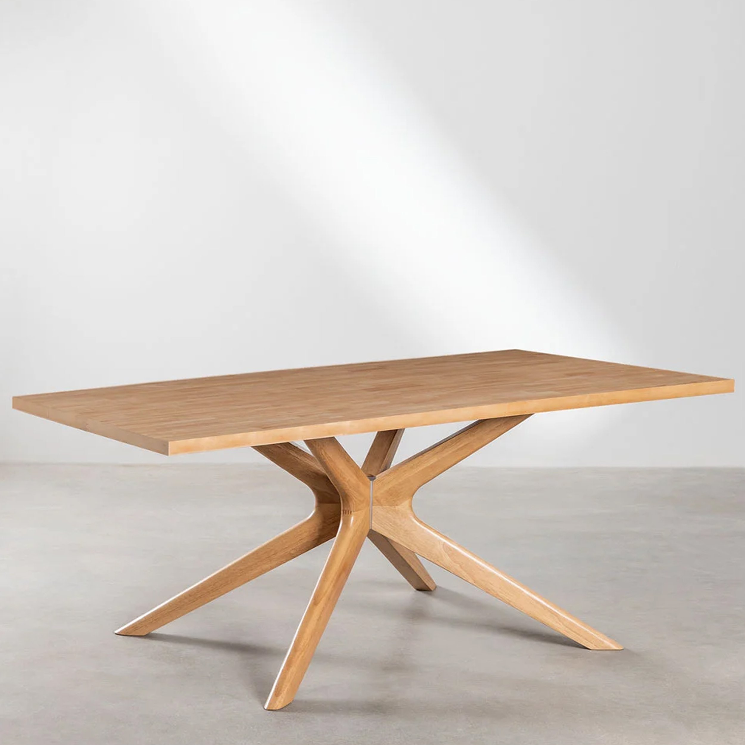 Teak Wood With Rattan Dining Table Set With 4 Chairs Solid - Nona