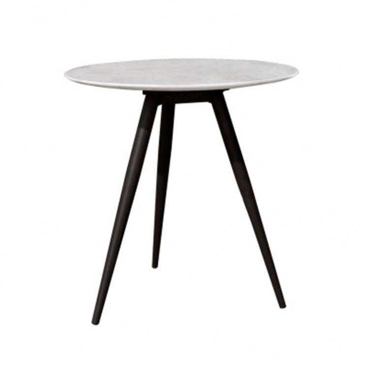 Free Sample Top Glass White Table Round Hot Sale Sample Stable Pedestal Modern Metal Furniture Dining Table With Metal Legs