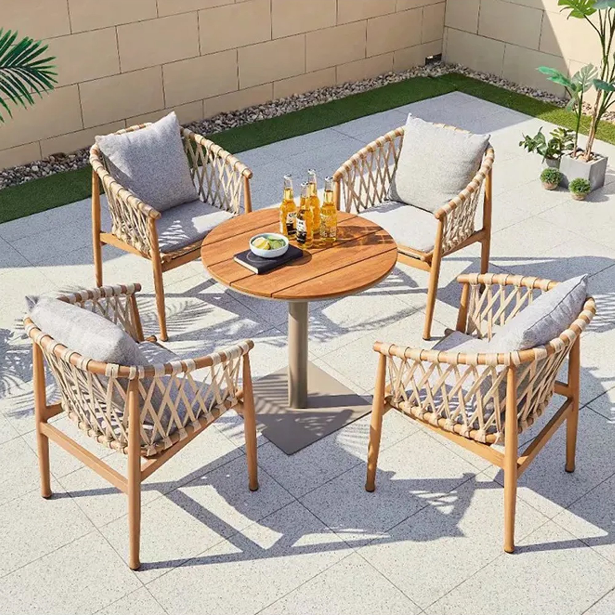 Outdoor Dining Set Table Modern Style Outdoor Garden Furniture - Floyd