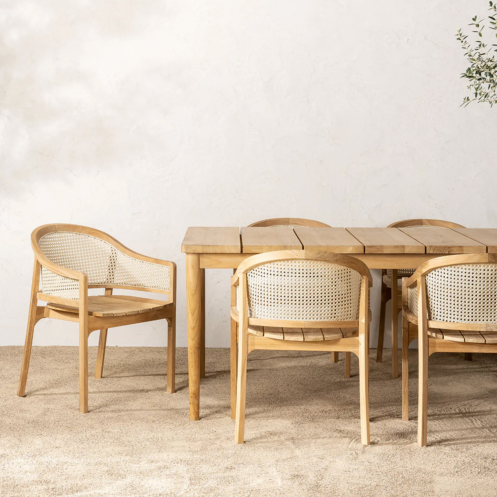 Set Dining Table Outdoor All-weather Dining High Quality Wood - Stevie