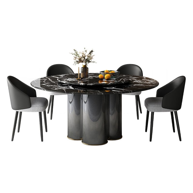 Modern Luxury Dali Dining Table Set Extendable Marble Home Furniture Living Room Dining Room round villa Hotel Versatile