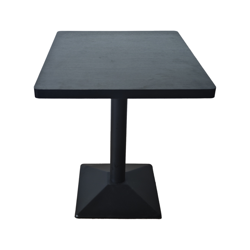 Black Iron Cast Frame Restaurant Tables Square Cafe Wood Top dining Table For Restaurants