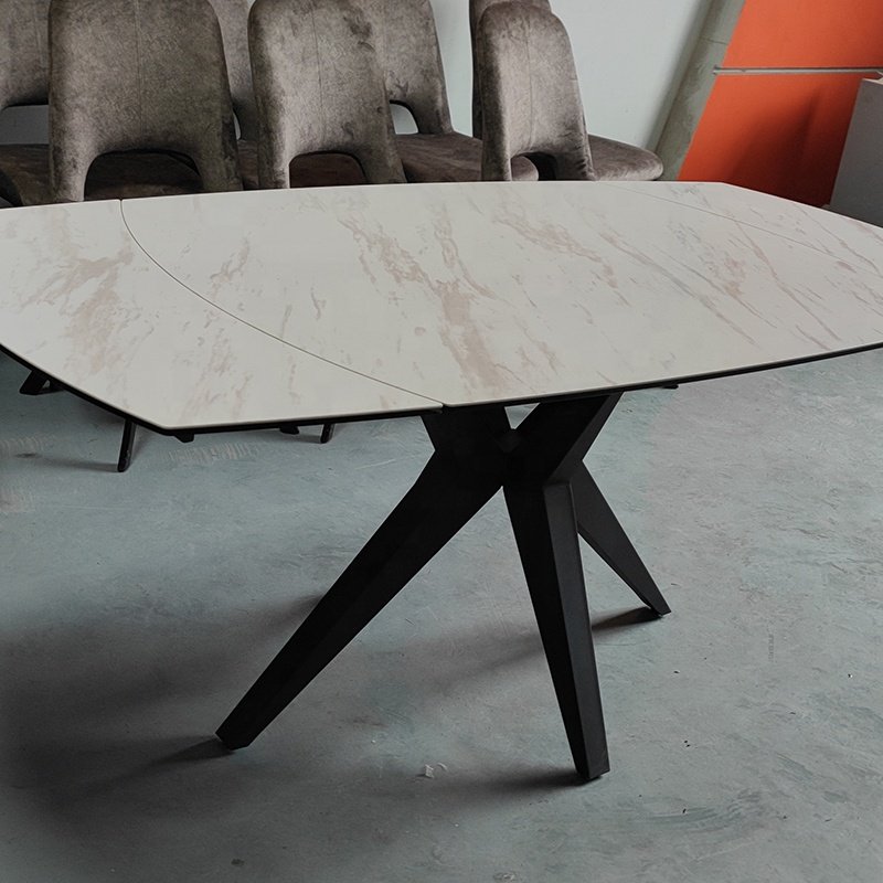 Dining Set Dining Chair High Quality Tempered Glass Restaurant Glass Dining Table and Metal Nordic Modern Customized Style Time