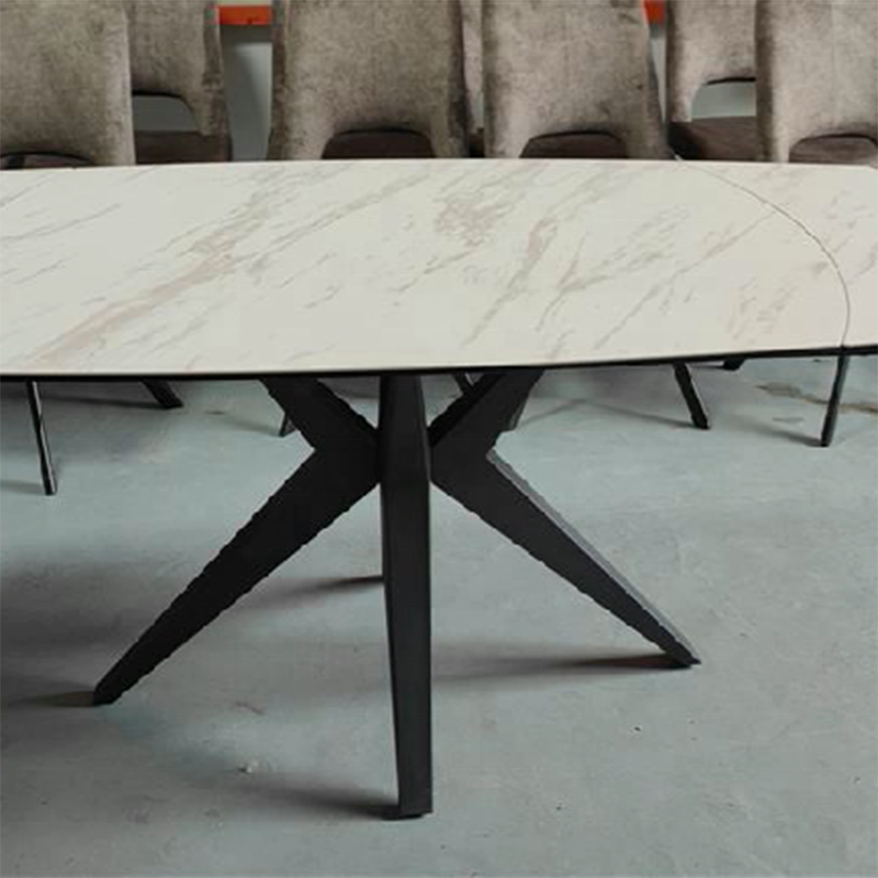 Dining Set Dining Chair High Quality Tempered Glass Restaurant Glass Dining Table and Metal Nordic Modern Customized Style Time