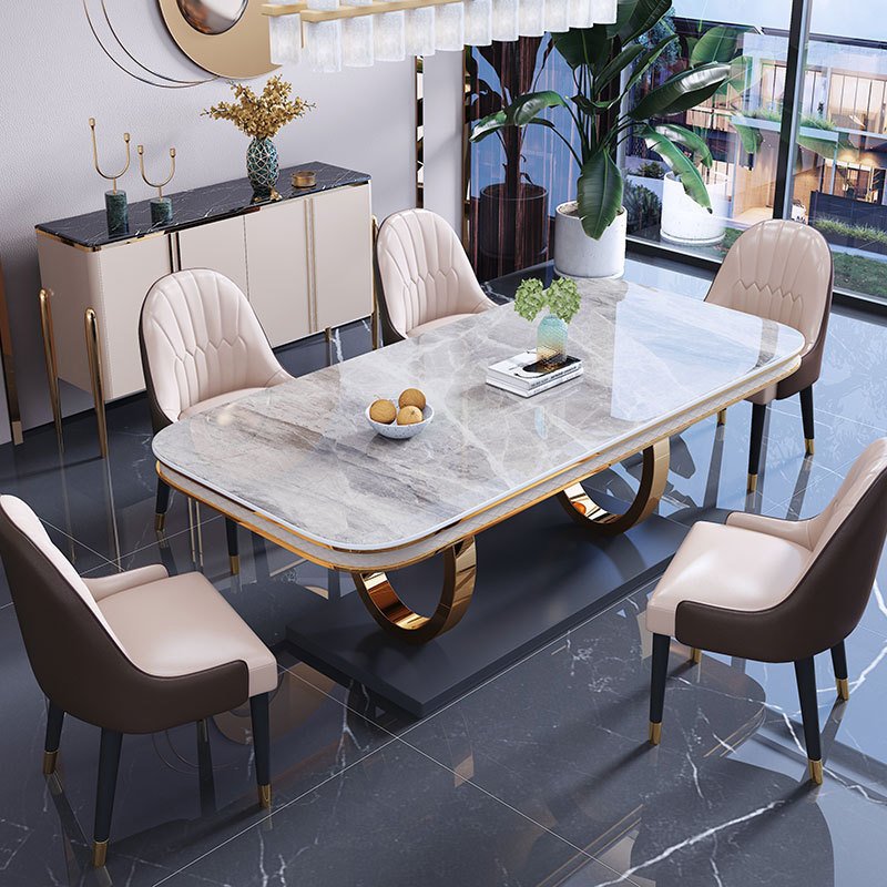 2023 New Household Style Rectangular Dining Table Set Modern Dining Table For Dining Room