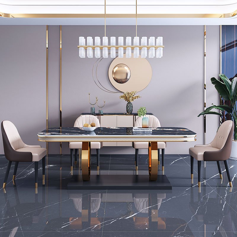 2023 New Household Style Rectangular Dining Table Set Modern Dining Table For Dining Room