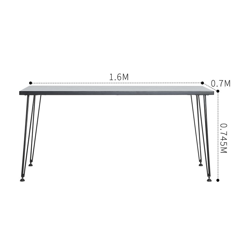 Modern Versatile 55.1181'' Dining Table with Metal Legs Wooden Home Kitchen Living Room Hotel Apartment Hall Furniture Home Bar