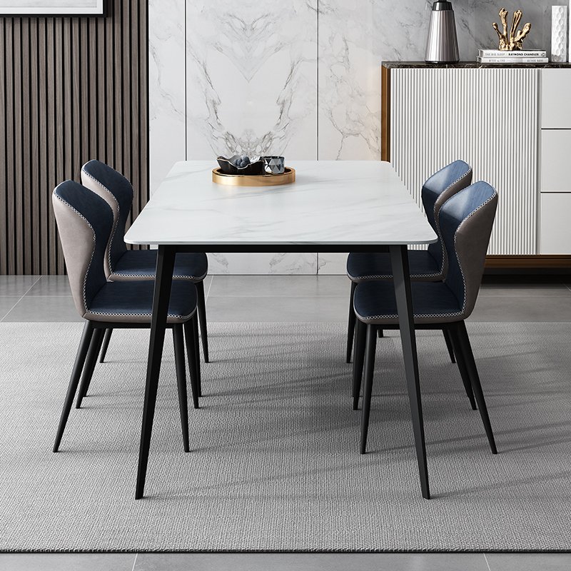 Nordic slate dining table and chair combination