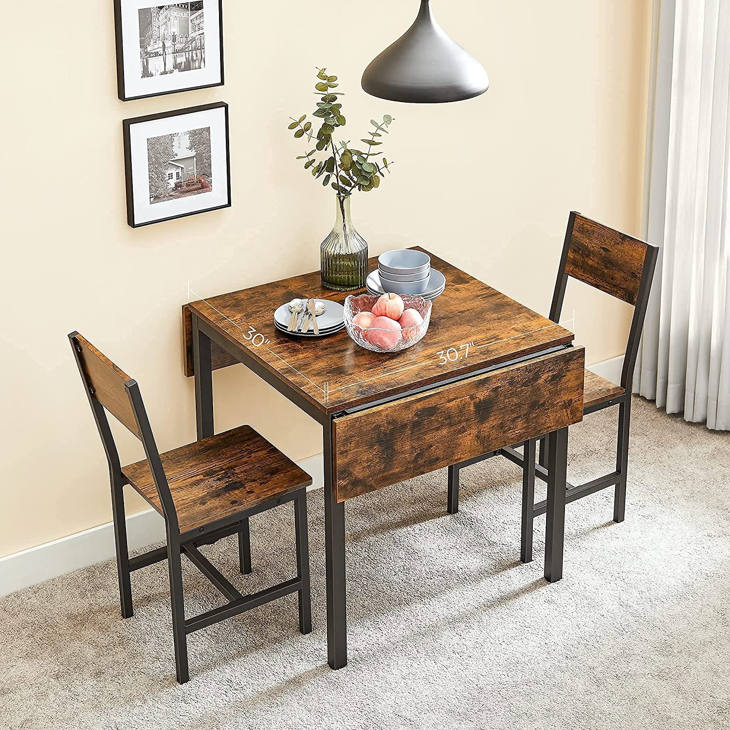 Drop Leaf Extendable dinning table console table For Furniture Living Room