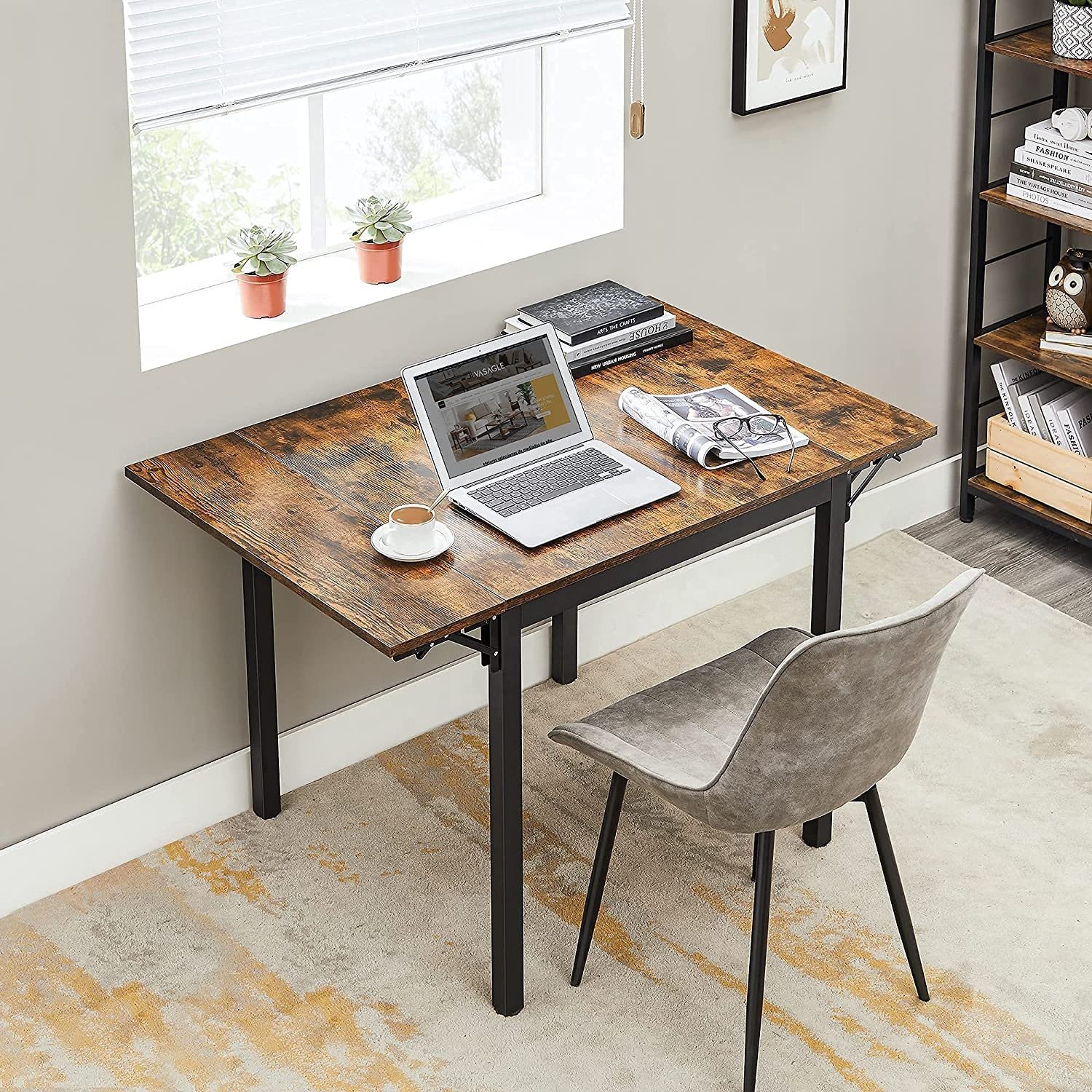Drop Leaf Extendable dinning table console table For Furniture Living Room