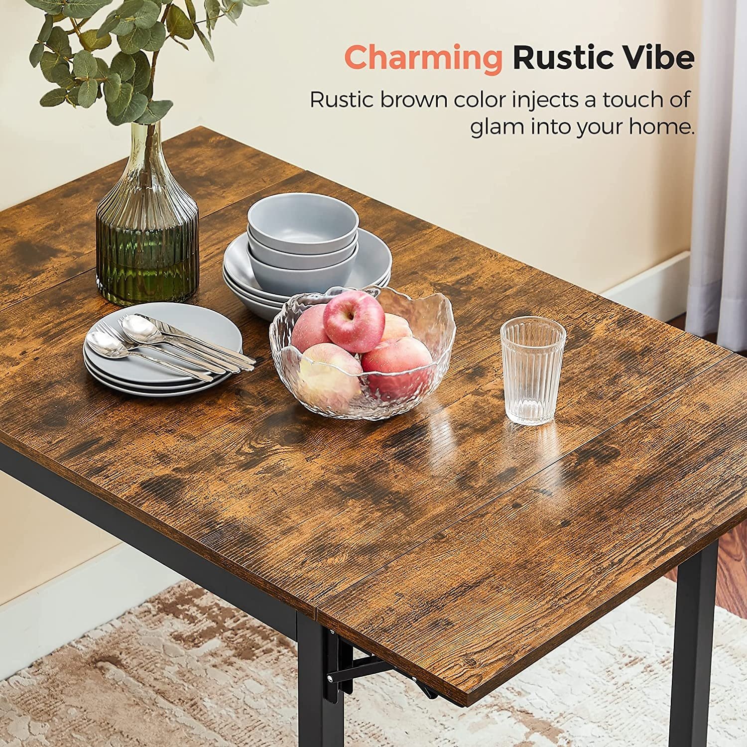 Drop Leaf Extendable dinning table console table For Furniture Living Room