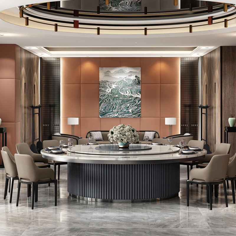 YF Hot Selling Dinner Table Set Round Marble Dining Table Home Use Furniture Dining Table Set