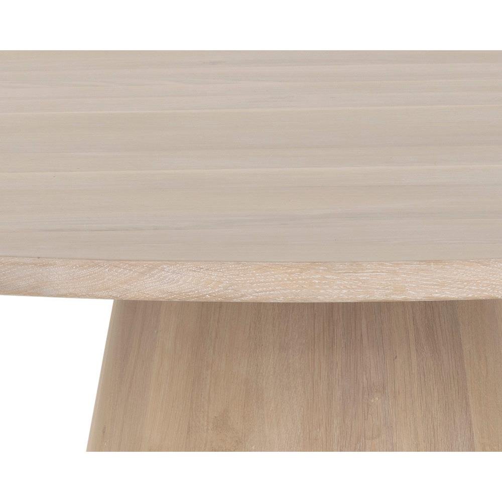 Modern Trending European Design Oak Wood Round 4 Seater Restaurant and Kitchen Dining Table