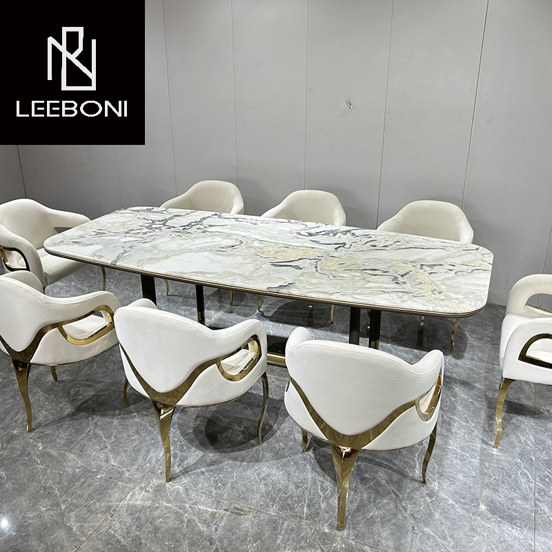Manufacturer Custom Made Italian High End Dining Room Furniture Modern Luxury Dining Table